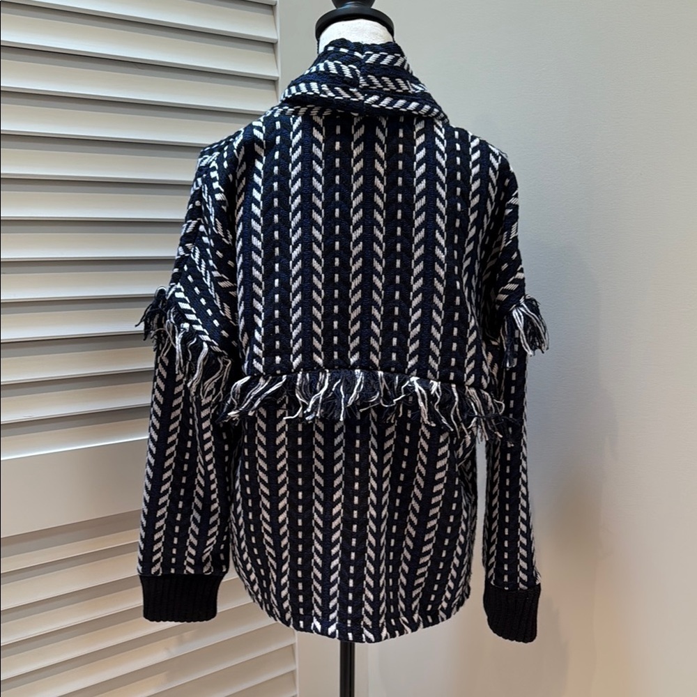 CUPCAKES AND CASHMERE Black and White Cardigan Sweater size XS - Picture 4 of 5
